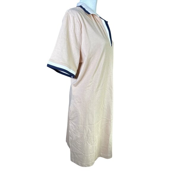 Tuckernuck Hutton Polo Dress Tan Navy Size XXL / 16 NWT Sporty Mini Cotton $128 - Picture 5 of 11